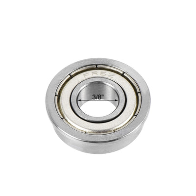 Harfington Uxcell FR6ZZ Flange Ball Bearing 3/8"x7/8"x9/32" Shielded Chrome Steel Bearings 2pcs