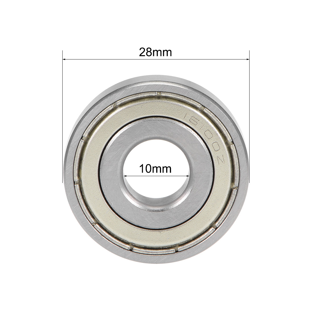 uxcell Uxcell 10Stk. 16100ZZ Rillenkugellager 10x28x8mm doppelt abgeschirmt Chromstahl P0