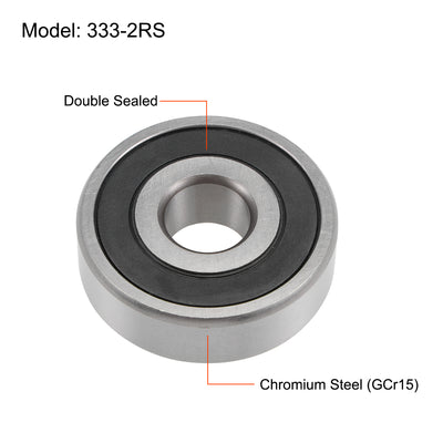 Harfington Uxcell Deep Groove Ball Bearings Double Sealed Chrome Steel