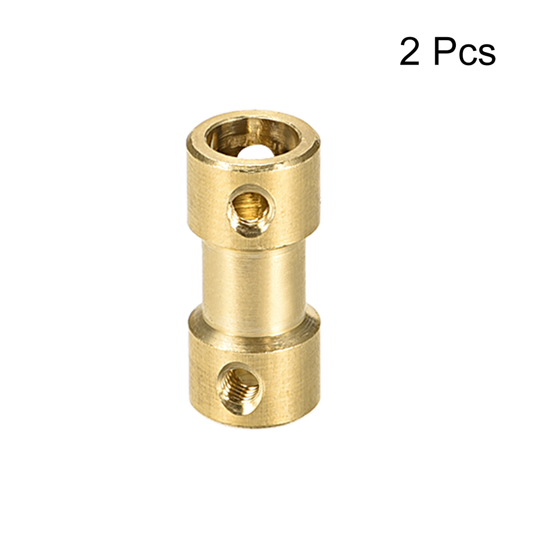 uxcell Uxcell 3mm to 6mm Bore Rigid Coupling, 20mm Length 9mm Diameter, Copper Shaft Coupler Connector, Brass Tone 2Pcs