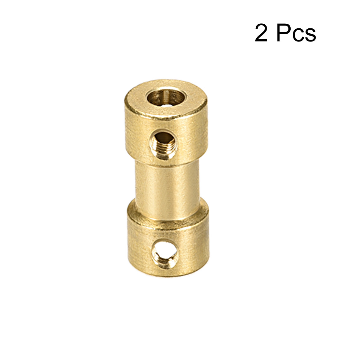 uxcell Uxcell 4mm to 6mm Bore Rigid Coupling, 20mm Length 9mm Diameter, Copper Shaft Coupler Connector, Brass Tone 2Pcs