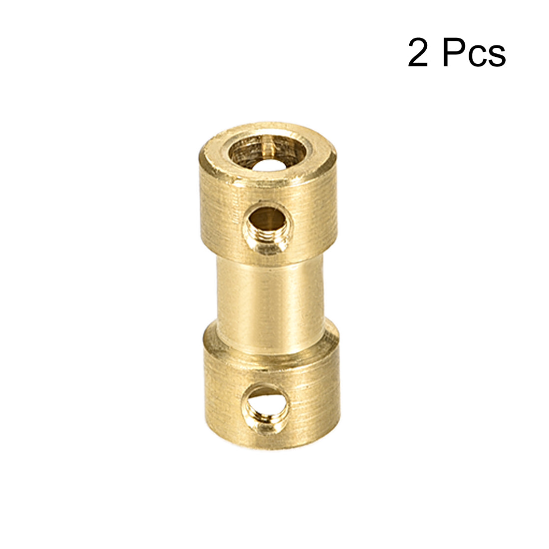 uxcell Uxcell 5mm to 6mm Bore Rigid Coupling, 20mm Length 9mm Diameter, Copper Shaft Coupler Connector, Brass Tone 2Pcs