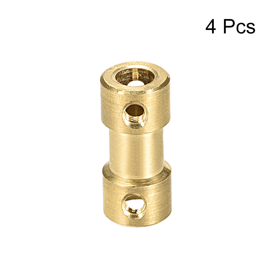 uxcell Uxcell 5mm to 6mm Bore Rigid Coupling, 20mm Length 9mm Diameter, Copper Shaft Coupler Connector, Brass Tone 4Pcs