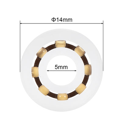 Harfington Uxcell 2Stk.605 Kunststofflager 5x14x5mm Glaskugel Nylon Käfig