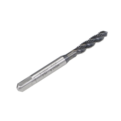 Harfington Uxcell M5 x 0.8 Spiral Flute Tap Metric Machine Thread Tap HSS Nitriding Coated 2pcs