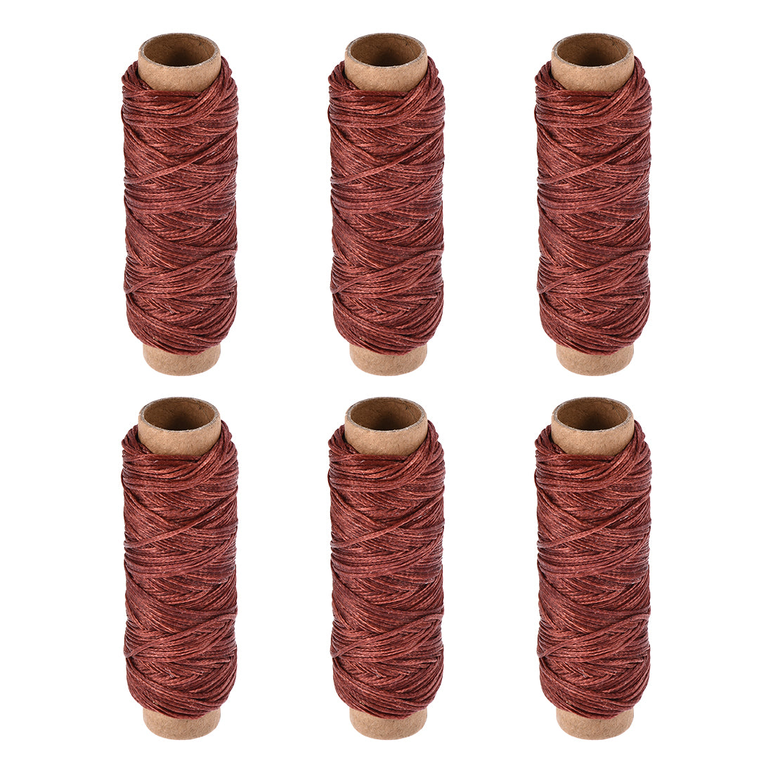 Uxcell Uxcell 6pcs Leather Sewing Thread 33 Yards 150D/1mm Waxed Flat Cord (Pale Pink)