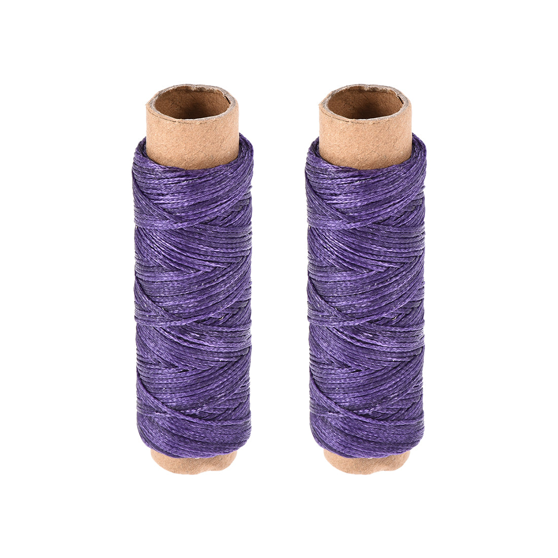 Uxcell Uxcell 2pcs Leather Sewing Thread 33 Yards 150D/1mm Waxed Flat Cord (Violet)