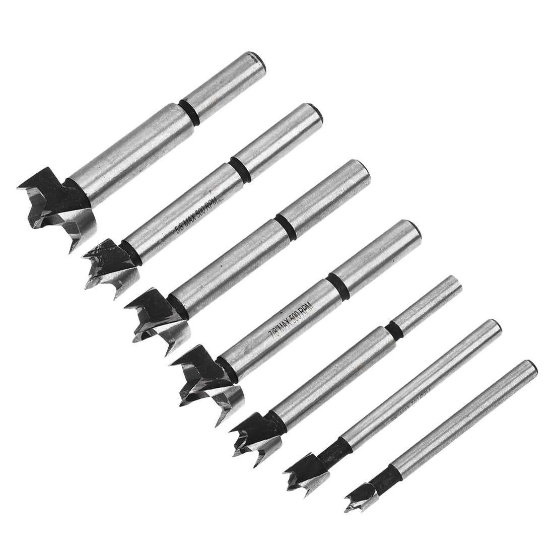 uxcell Uxcell Forstner Wood Boring Drill Bit, Hole Puncher, 1/4" - 1"  Diameter, for Woodworking, 7 in 1 Set