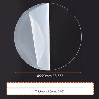 Harfington Uxcell Acrylic Sheet Circle Round Disc,Clear,0.06 x 8.65inch