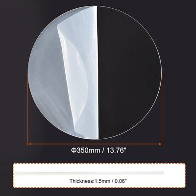 Harfington Uxcell Acrylic Sheet Circle Round Disc,Clear,0.06 x 13.76inch