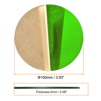 Harfington Uxcell Acrylic Sheet Circle Round Disc,Green,Translucent,0.08 x 3.93inch