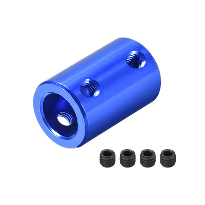 Harfington Uxcell 6mm to 10mm Bore Rigid Coupling 25mm Length 16mm Diameter Aluminum Alloy Shaft Coupler Connector Light Blue