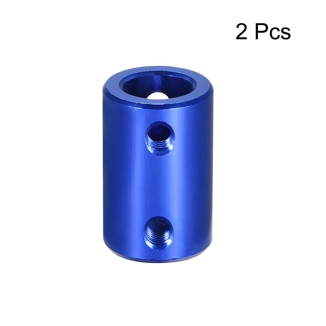 uxcell Uxcell 6mm to 10mm Bore Rigid Coupling 25mm Length 16mm Diameter Aluminum Alloy Shaft Coupler Connector Light Blue 2pcs