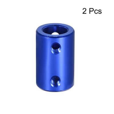 Harfington Uxcell 6mm to 10mm Bore Rigid Coupling 25mm Length 16mm Diameter Aluminum Alloy Shaft Coupler Connector Light Blue 2pcs