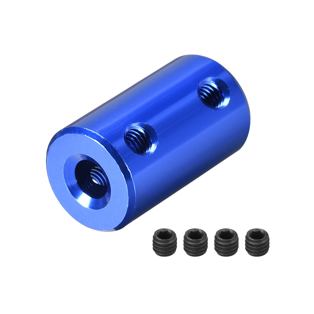 uxcell Uxcell 3mm to 5mm Bore Rigid Coupling 25mm Length 14mm Diameter Aluminum Alloy Shaft Coupler Connector Blue