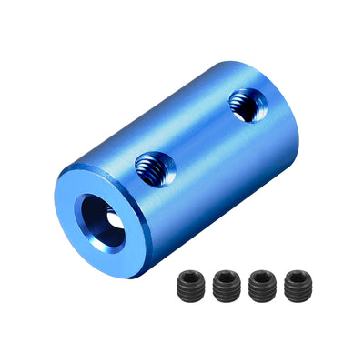 uxcell Uxcell 6mm to 6mm Bore Rigid Coupling 25mm Length 14mm Diameter Aluminum Alloy Shaft Coupler Connector Blue