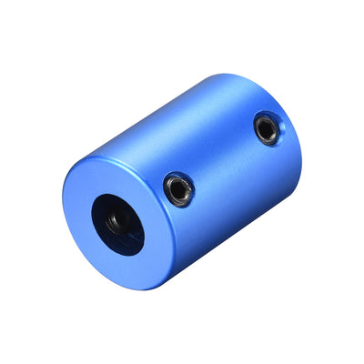 Harfington Uxcell 3mm to 8mm Bore Rigid Coupling 25mm Length 18mm Diameter Aluminum Alloy Shaft Coupler Connector Blue