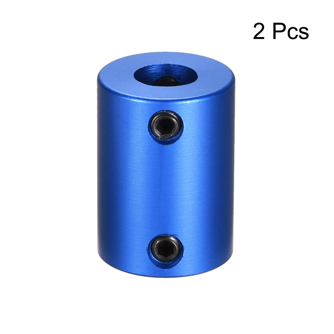 uxcell Uxcell 3mm to 8mm Bore Rigid Coupling 25mm Length 18mm Diameter Aluminum Alloy Shaft Coupler Connector Blue 2pcs