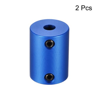 Harfington Uxcell 4mm to 5mm Bore Rigid Coupling 25mm Length 18mm Diameter Aluminum Alloy Shaft Coupler Connector Blue 2pcs