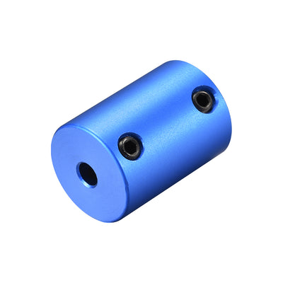 Harfington Uxcell 4mm to 5mm Bore Rigid Coupling 25mm Length 18mm Diameter Aluminum Alloy Shaft Coupler Connector Blue 2pcs