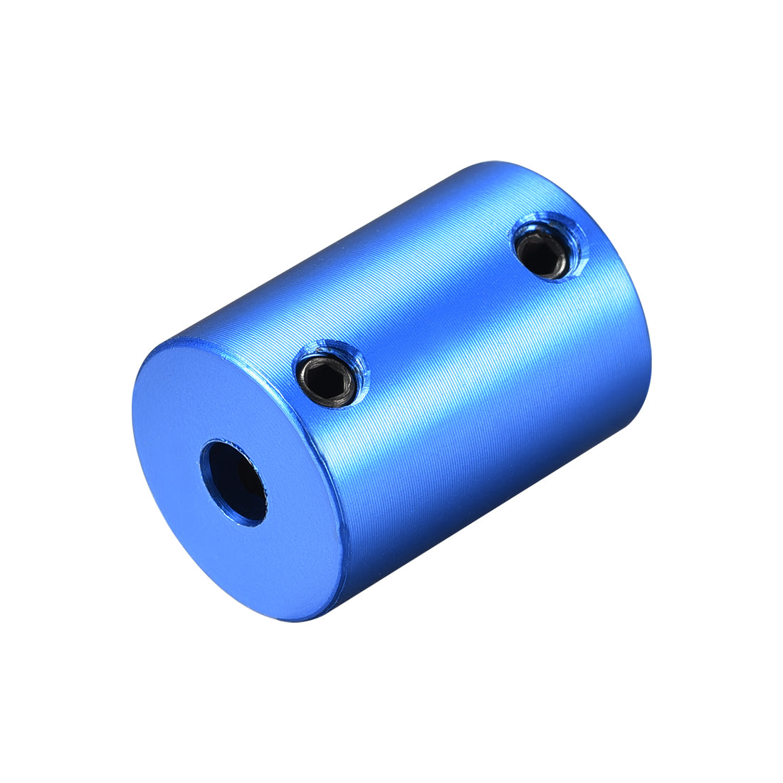 uxcell Uxcell 5mm to 6.35mm Bore Rigid Coupling 25mm Length 18mm Diameter Aluminum Alloy Shaft Coupler Connector Blue 4pcs