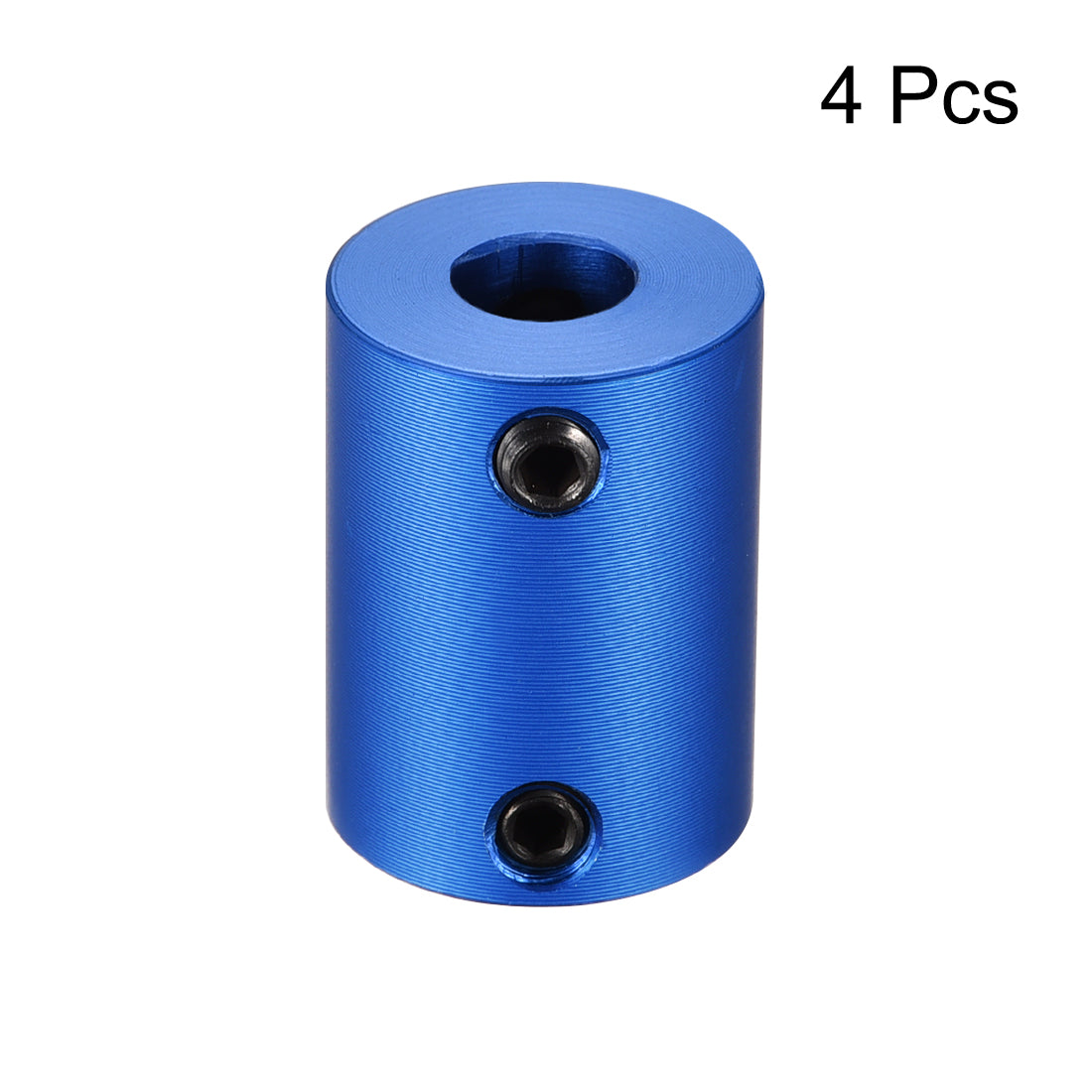 uxcell Uxcell 5mm to 7mm Bore Rigid Coupling 25mm Length 18mm Diameter Aluminum Alloy Shaft Coupler Connector Blue 4pcs