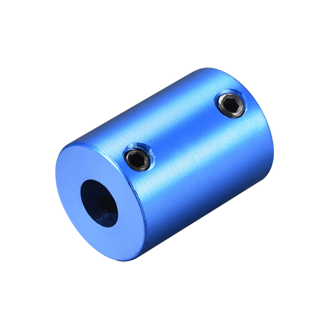 uxcell Uxcell 5mm to 7mm Bore Rigid Coupling 25mm Length 18mm Diameter Aluminum Alloy Shaft Coupler Connector Blue 4pcs