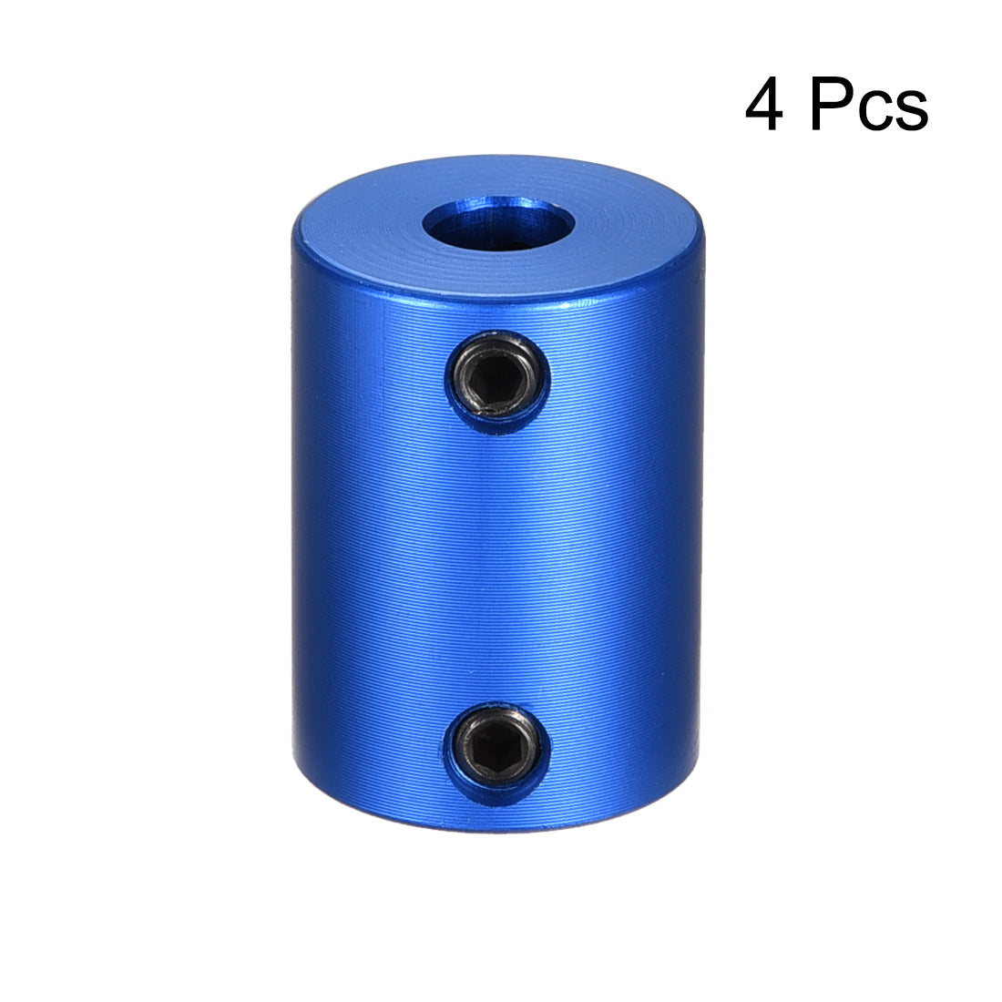 uxcell Uxcell 6mm to 7mm Bore Rigid Coupling 25mm Length 18mm Diameter Aluminum Alloy Shaft Coupler Connector Blue 4pcs