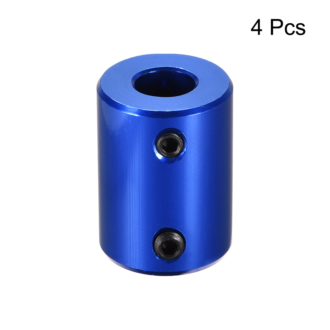 uxcell Uxcell 6mm to 8mm Bore Rigid Coupling 25mm Length 18mm Diameter Aluminum Alloy Shaft Coupler Connector Blue 4pcs