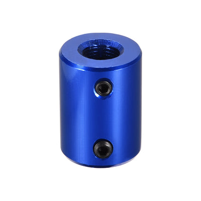 Harfington Uxcell 6.35mm to 8mm Bore Rigid Coupling 25mm Length 18mm Diameter Aluminum Alloy Shaft Coupler Connector Blue