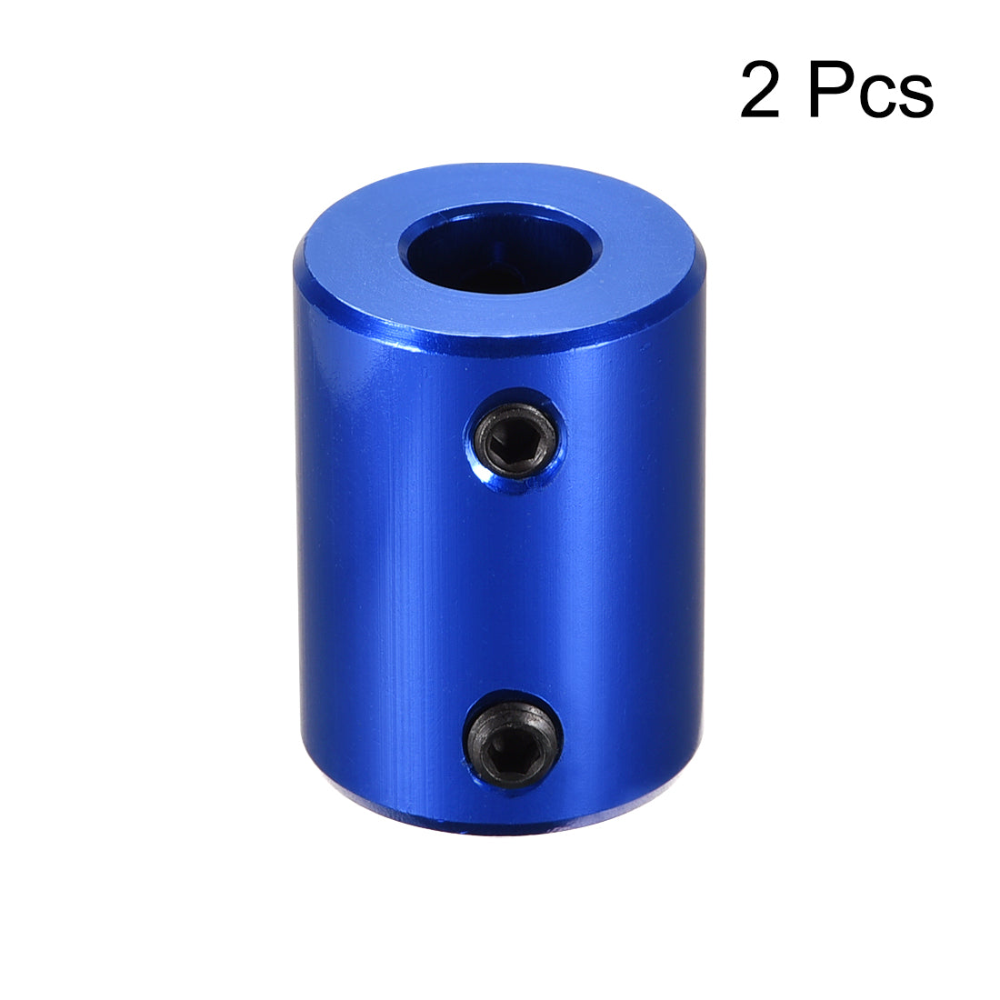 uxcell Uxcell 8mm to 10mm Bore Rigid Coupling 25mm Length 18mm Diameter Aluminum Alloy Shaft Coupler Connector Blue 4pcs