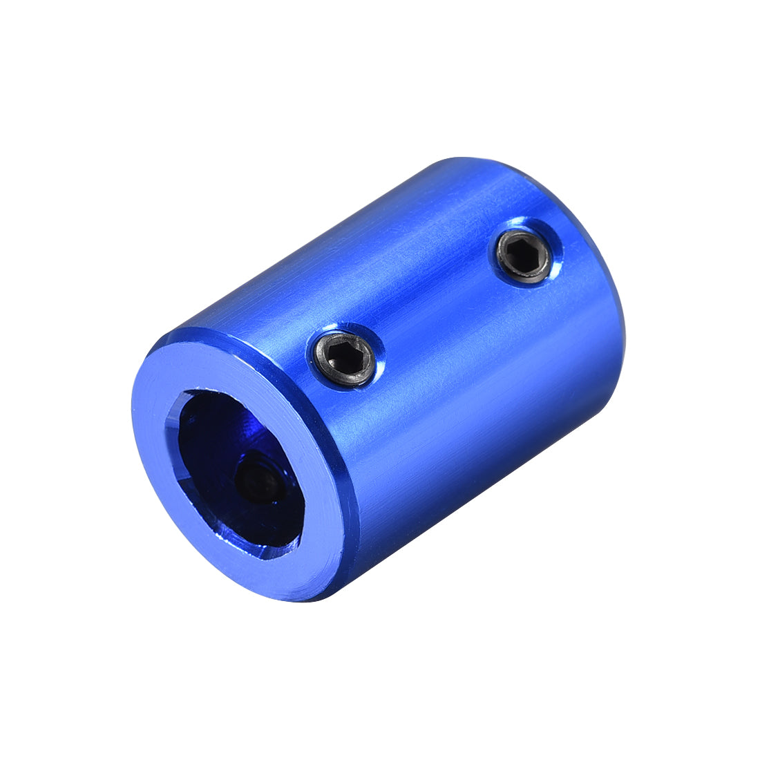 uxcell Uxcell 8mm to 10mm Bore Rigid Coupling 25mm Length 18mm Diameter Aluminum Alloy Shaft Coupler Connector Blue 4pcs