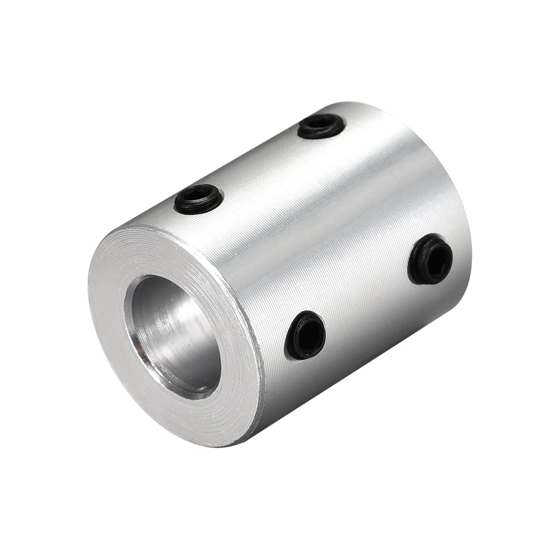 uxcell Uxcell 5mm to 10mm Bore Rigid Coupling 25mm Length 20mm Diameter Aluminum Alloy Shaft Coupler Connector Silver 2pcs