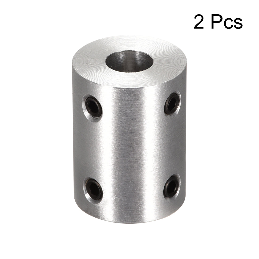 uxcell Uxcell 6mm to 8mm Bore Rigid Coupling 25mm Length 20mm Diameter Aluminum Alloy Shaft Coupler Connector Silver 2pcs