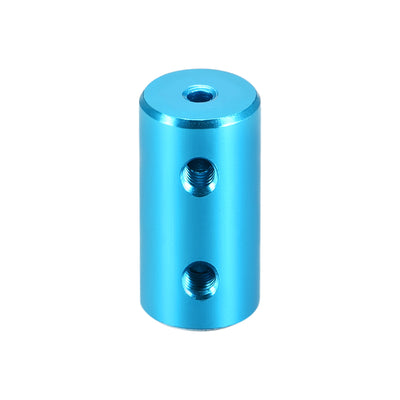 Harfington Uxcell 2mm to 5mm Bore Rigid Coupling 20mm Length 10mm Diameter Aluminum Alloy Shaft Coupler Connector Light Blue