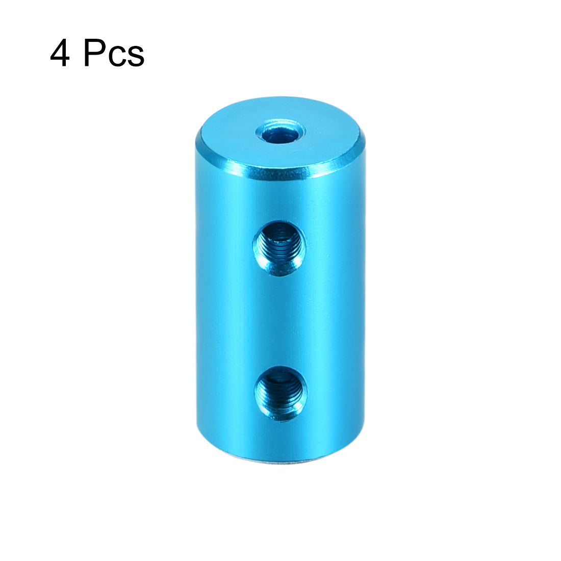 uxcell Uxcell 2mm to 6mm Bore Rigid Coupling 20mm Length 10mm Diameter Aluminum Alloy Shaft Coupler Connector Light Blue 4pcs