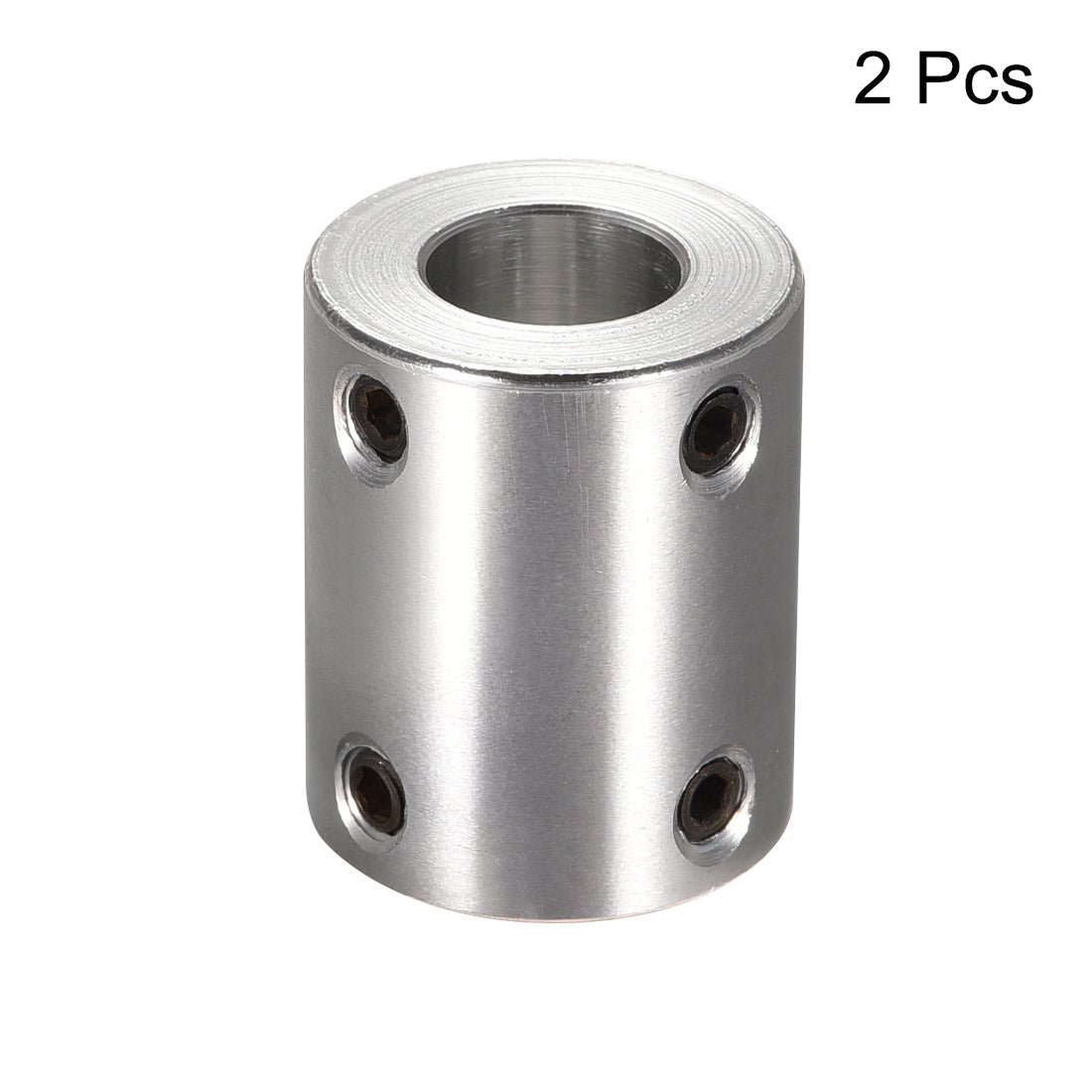 uxcell Uxcell 10mm to 10mm Bore Rigid Coupling 25mm Length 20mm Diameter Aluminum Alloy Shaft Coupler Connector Silver 2pcs