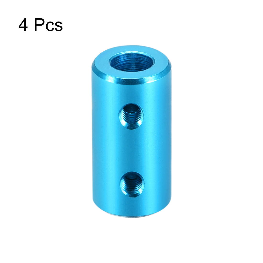 uxcell Uxcell 5mm to 5mm Bore Rigid Coupling 20mm Length 10mm Diameter Aluminum Alloy Shaft Coupler Connector Light Blue 4pcs