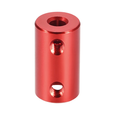 Harfington Uxcell 5mm to 10mm Bore Rigid Coupling 25mm Length 14mm Diameter Aluminum Alloy Shaft Coupler Connector Red