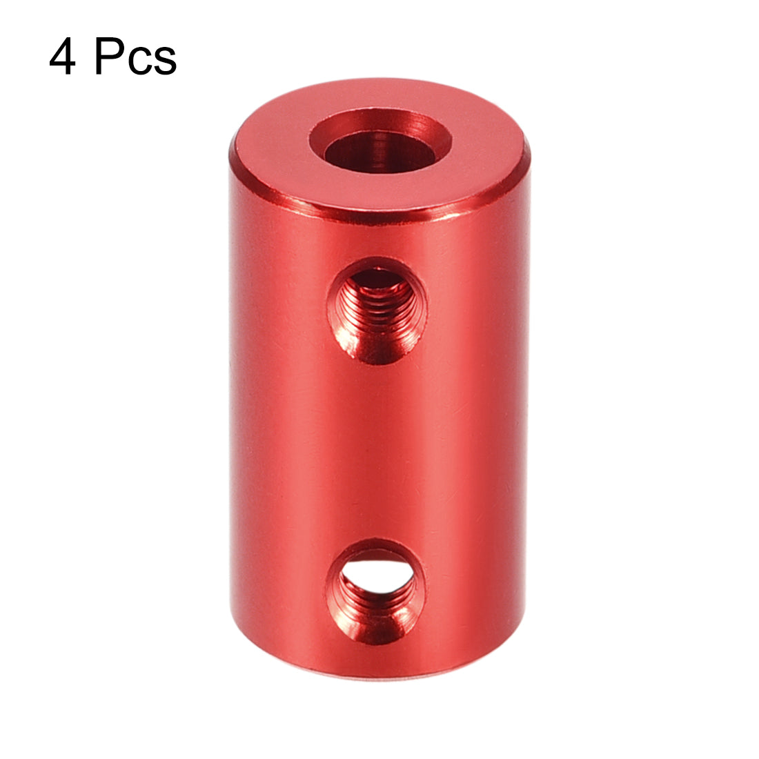 uxcell Uxcell 5mm to 10mm Bore Rigid Coupling 25mm Length 14mm Diameter Aluminum Alloy Shaft Coupler Connector Red 4pcs