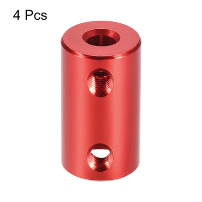 Harfington Uxcell 5mm to 10mm Bore Rigid Coupling 25mm Length 14mm Diameter Aluminum Alloy Shaft Coupler Connector Red 4pcs