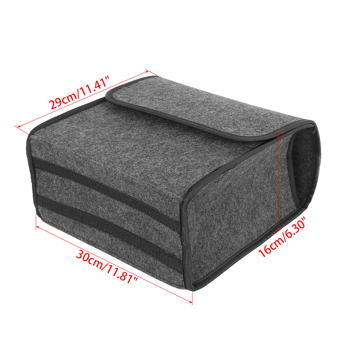 X AUTOHAUX Gray Felt Cloth Multi-use Portable Felt Collapsible Car Storage Box