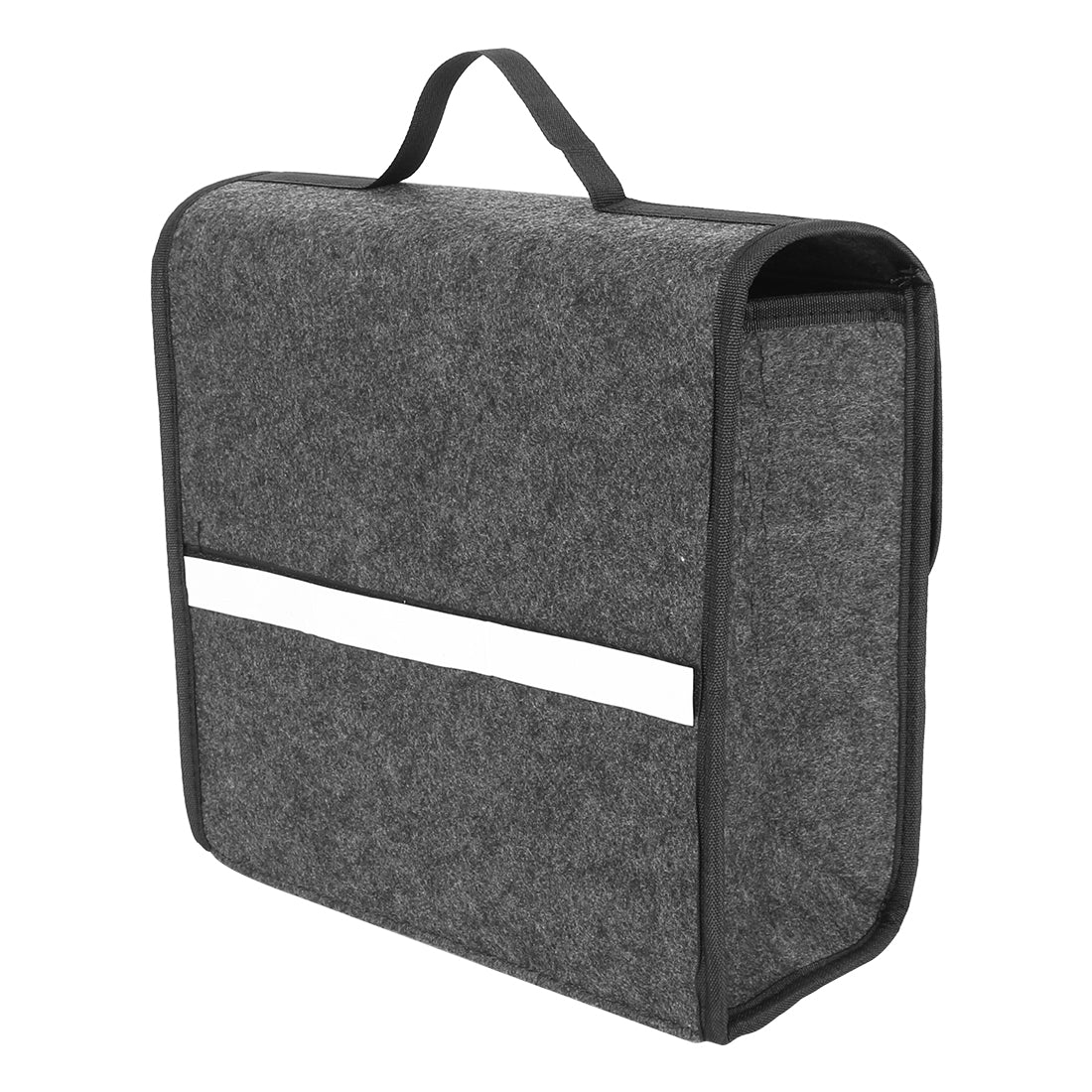 X AUTOHAUX Gray Felt Cloth Multi-use Portable Felt Collapsible Car Storage Box