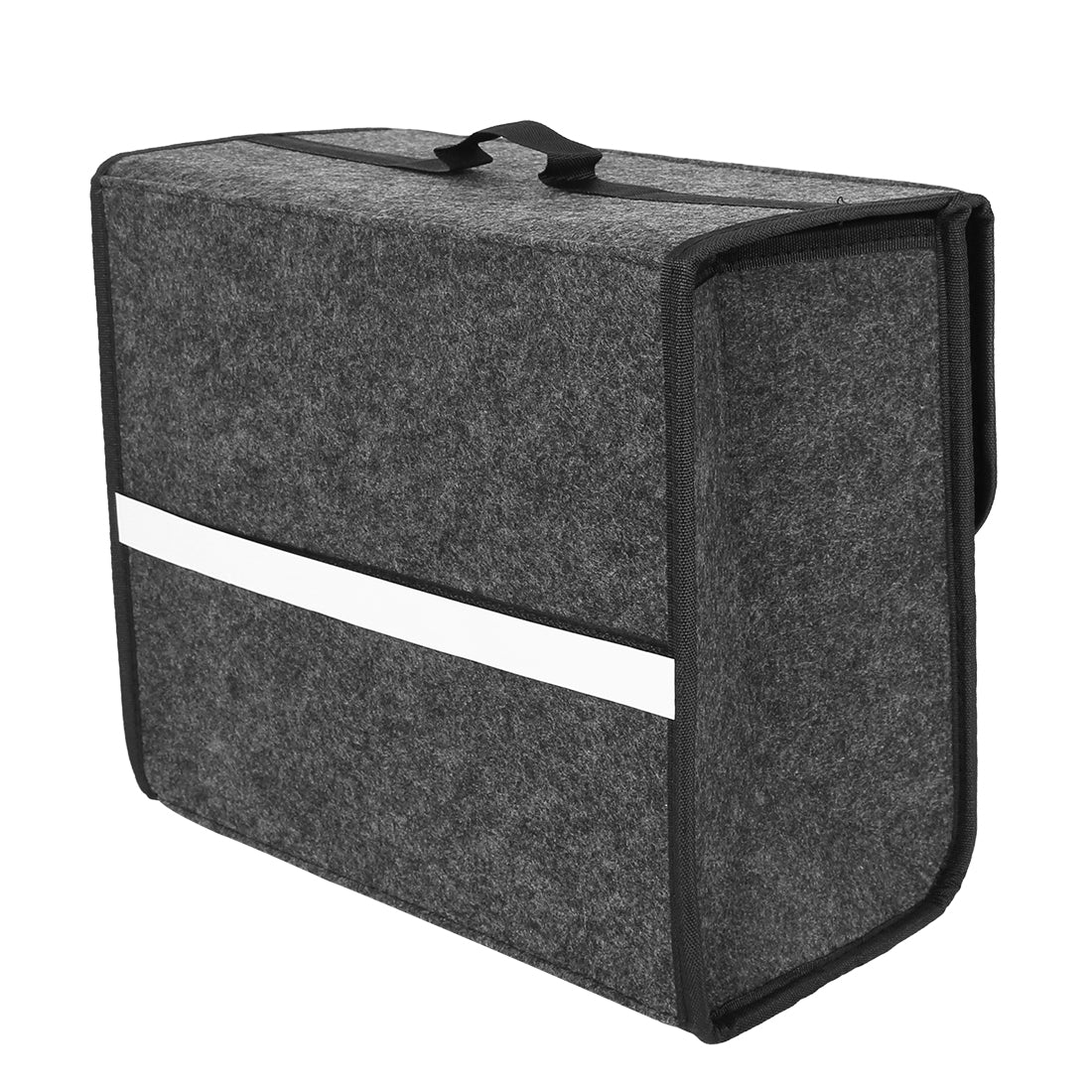 X AUTOHAUX Gray Felt Cloth Multi-use Portable Felt Collapsible Car Storage Box