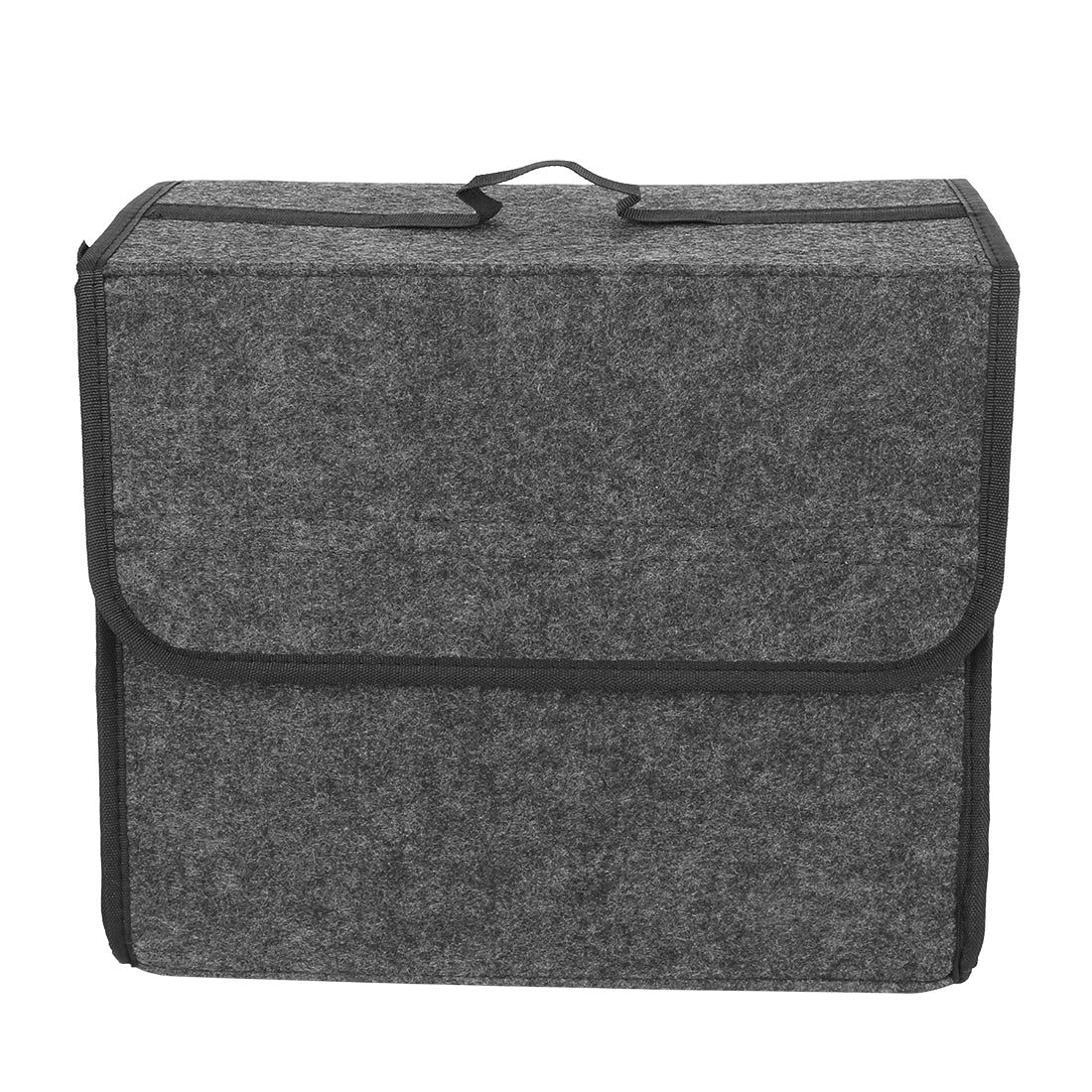 X AUTOHAUX Gray Felt Cloth Multi-use Portable Felt Collapsible Car Storage Box