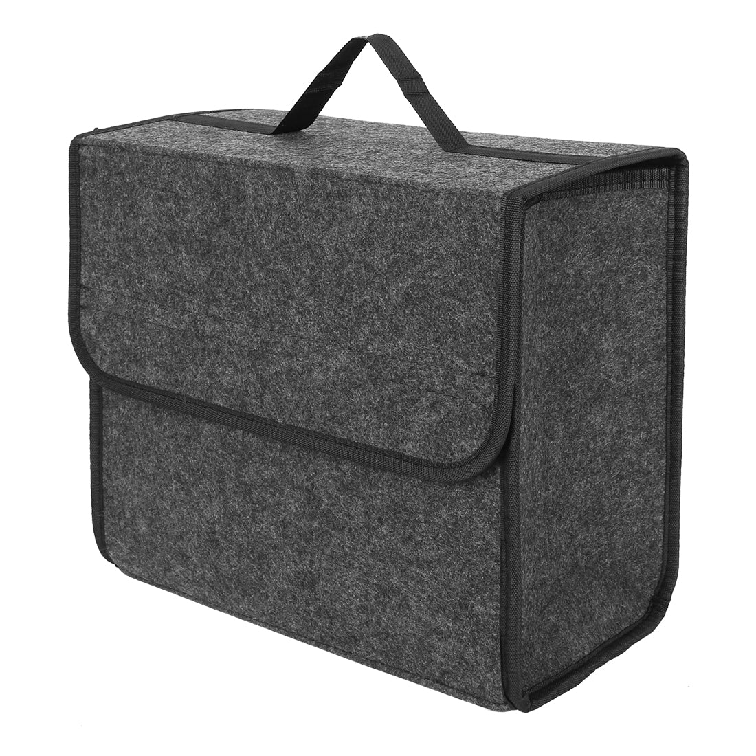 X AUTOHAUX Gray Felt Cloth Multi-use Portable Felt Collapsible Car Storage Box