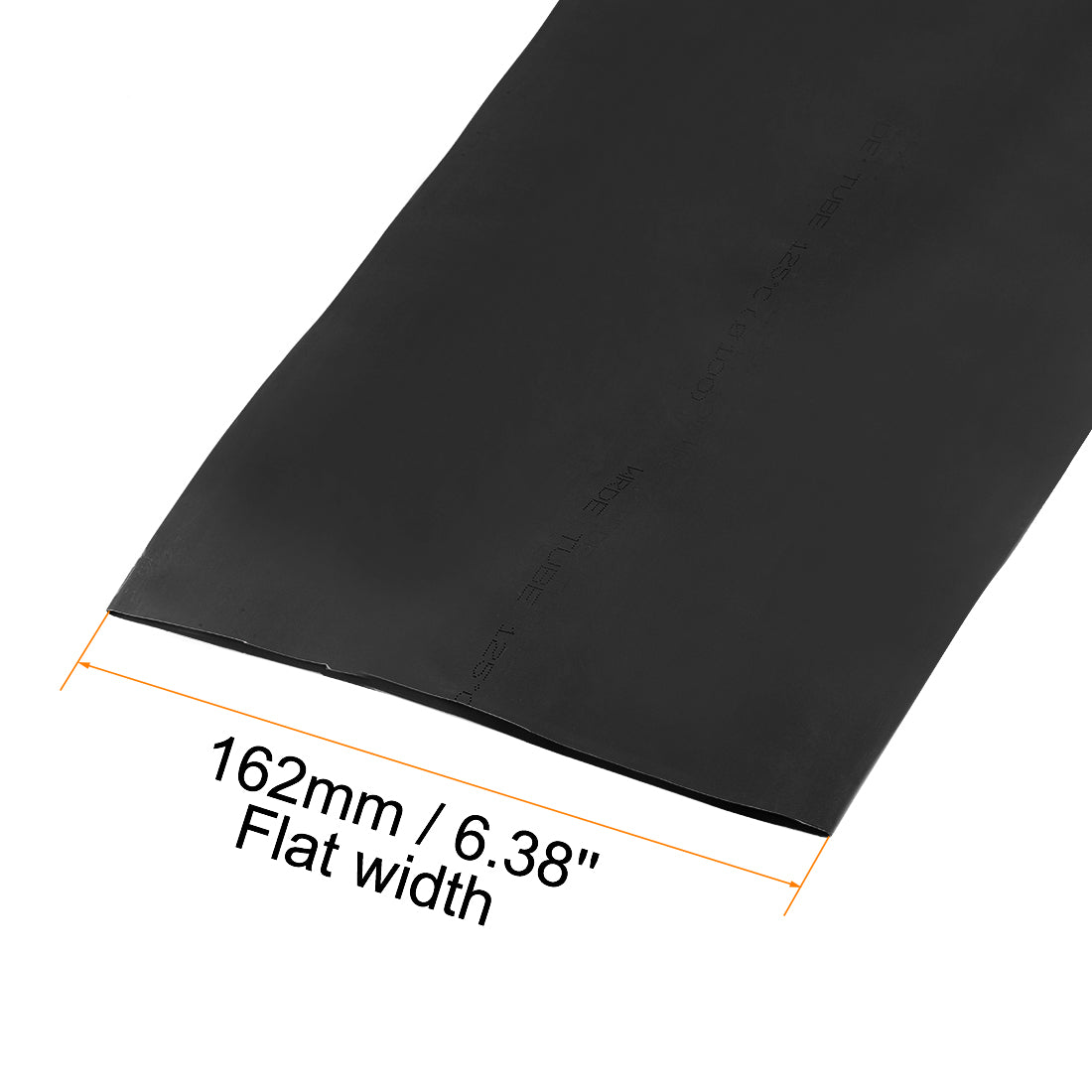 uxcell Uxcell Schrumpfschlauch 4"(100mm) Durchm. 162mm flache Breite 2:1 Verhältnis Kabelhülse 1m schwarz