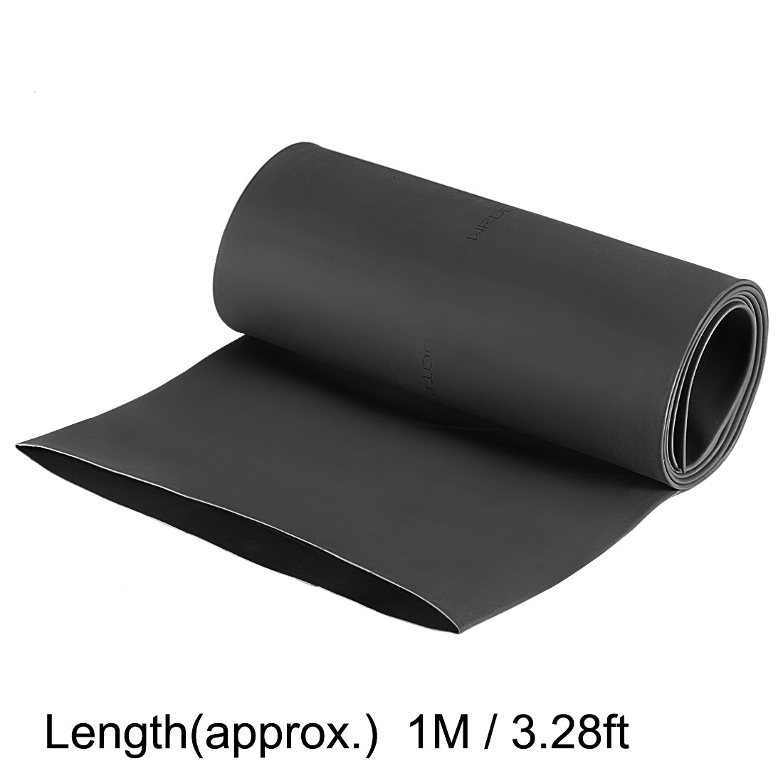 uxcell Uxcell Schrumpfschlauch 4"(100mm) Durchm. 162mm flache Breite 2:1 Verhältnis Kabelhülse 1m schwarz