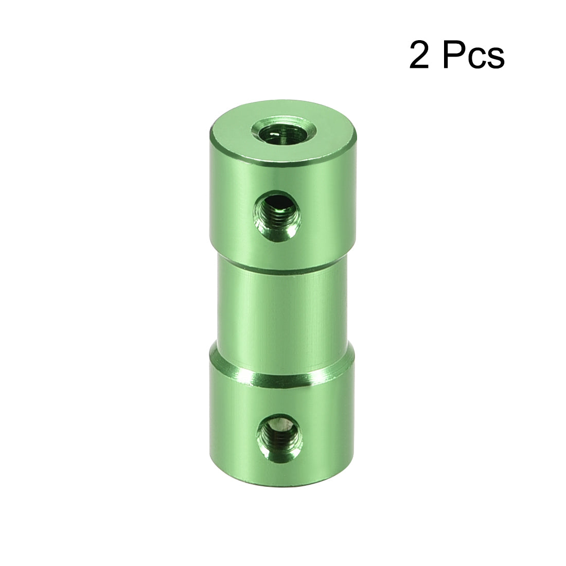 uxcell Uxcell 3mm to 3.17mm Bore Rigid Coupling 25mm Length 10mm Diameter Aluminum Alloy Shaft Coupler Connector Green 2pcs