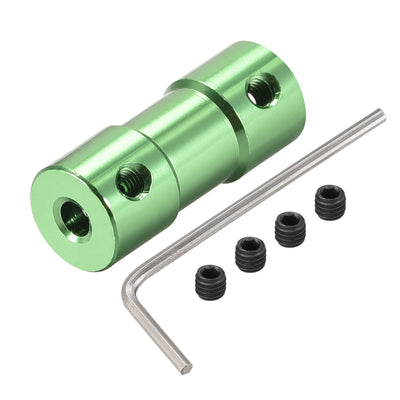 Harfington Uxcell 3mm to 3.17mm Bore Rigid Coupling 25mm Length 10mm Diameter Aluminum Alloy Shaft Coupler Connector Green 2pcs